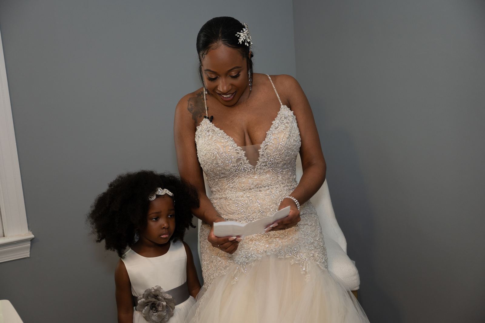 Anjanette with the flower girl