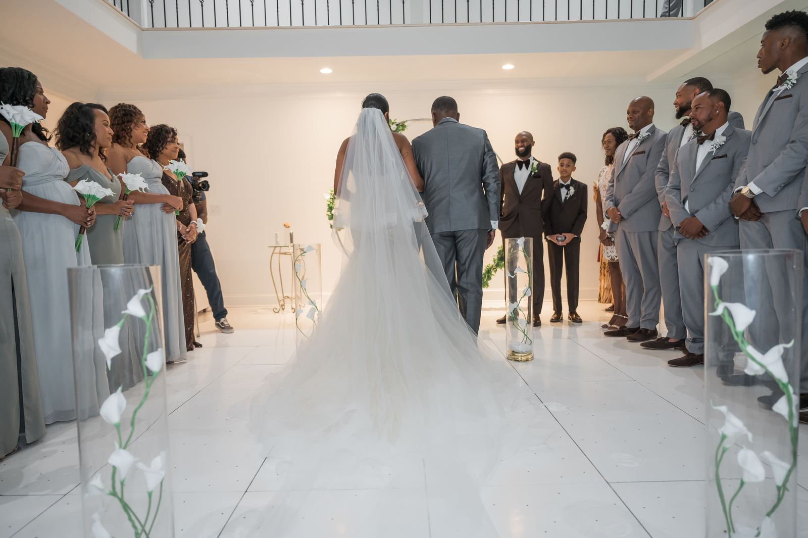 Anjanette walking down the aisle