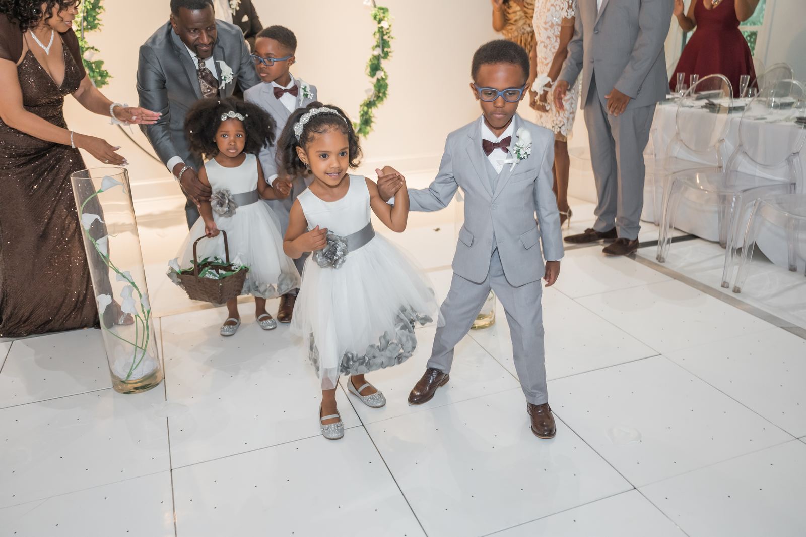 Flower girl and ring bearer