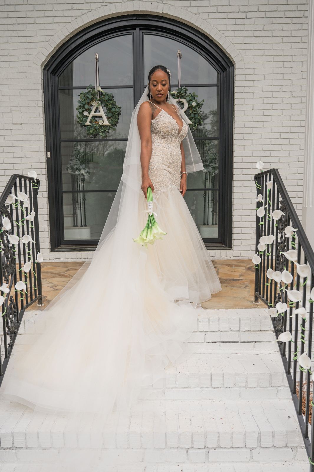 Anjanette on the front steps