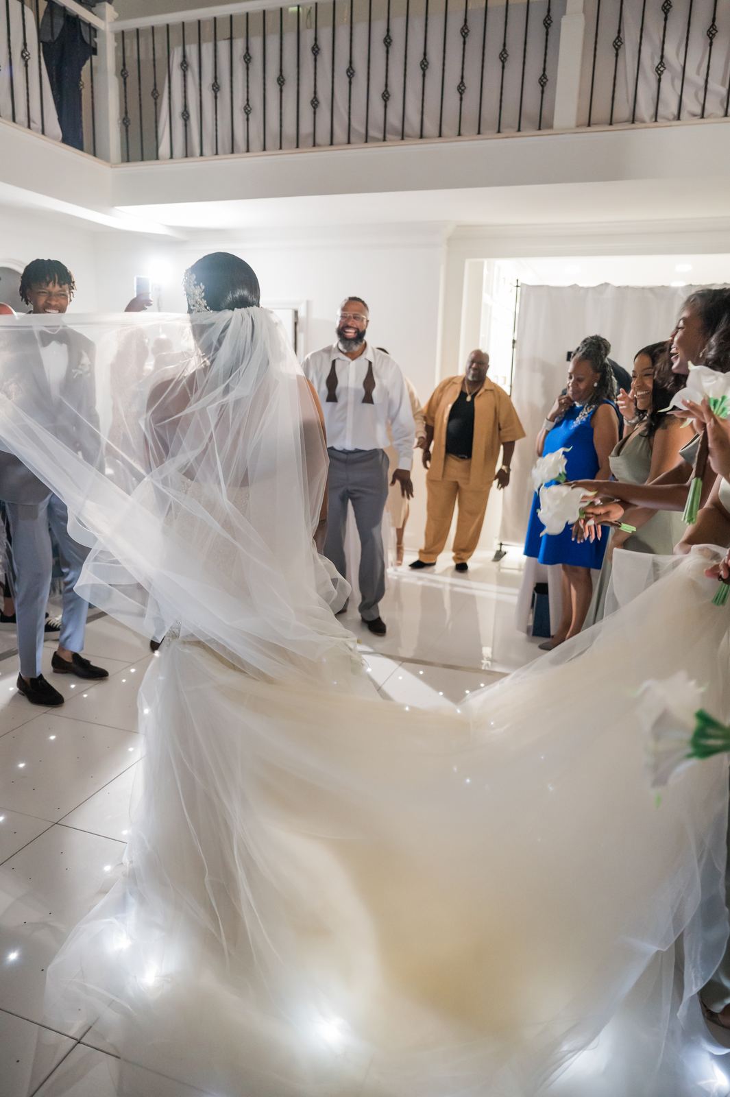 Anjanette entering the reception