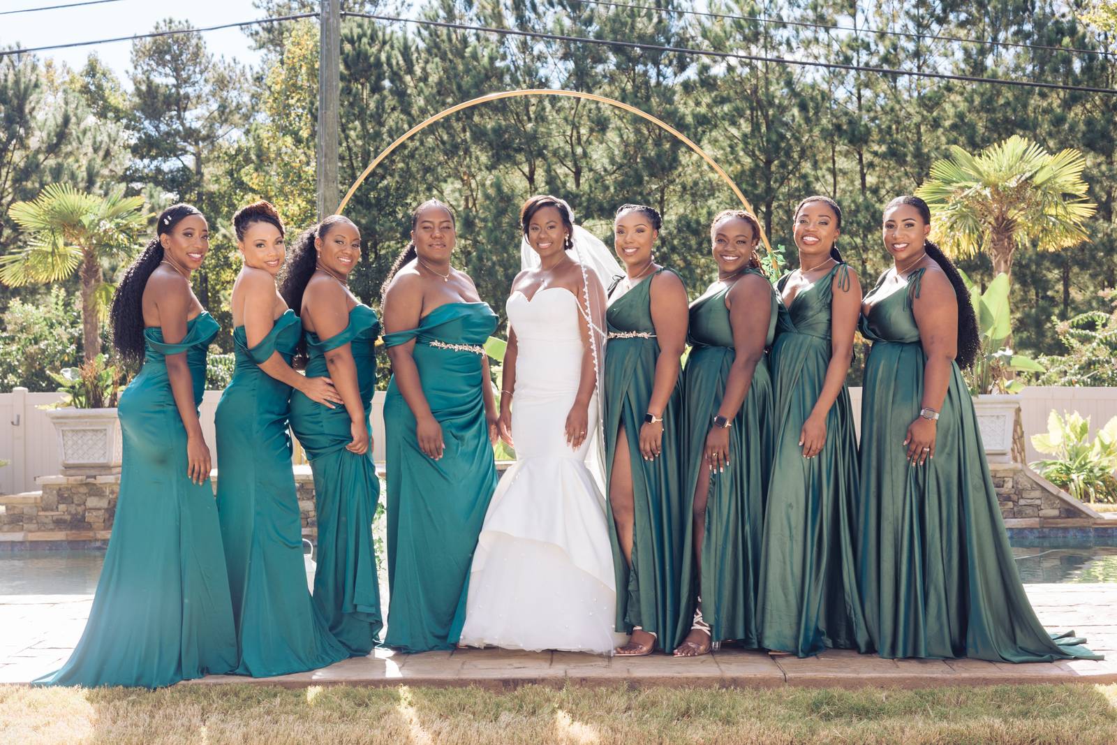 Christina with her bridesmaids