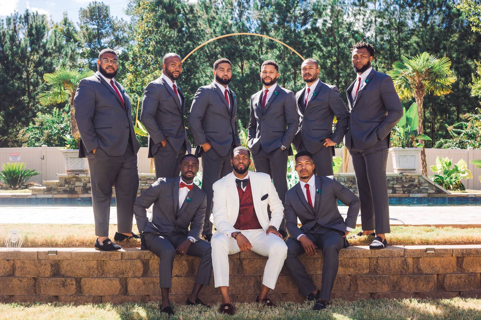Darius with his groomsmen