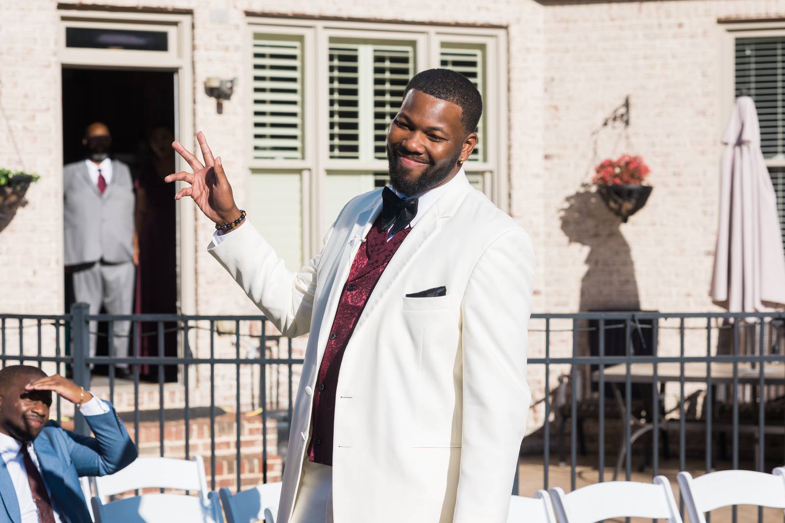 Darius waiting for the ceremony