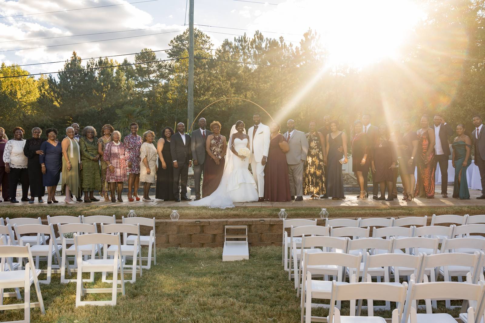 Everyone gathered at the ceremony