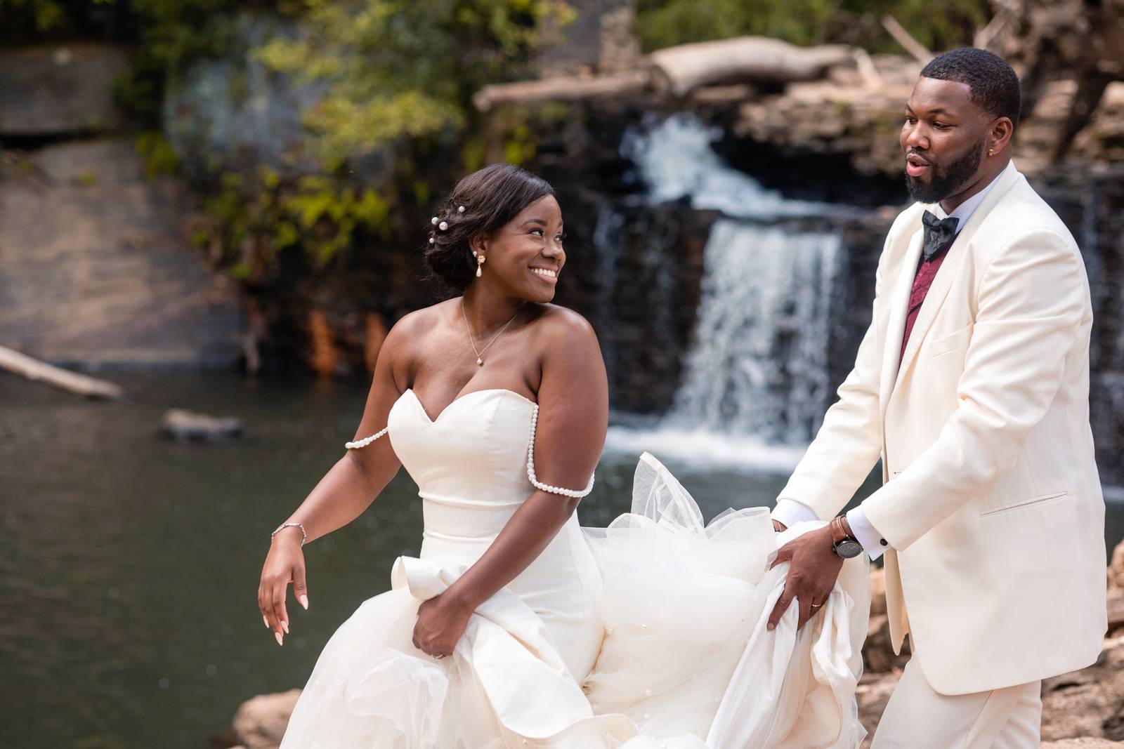 Christina laughing with Darius