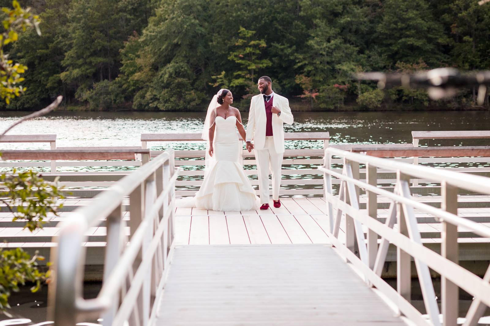 Christina and Darius on the dock