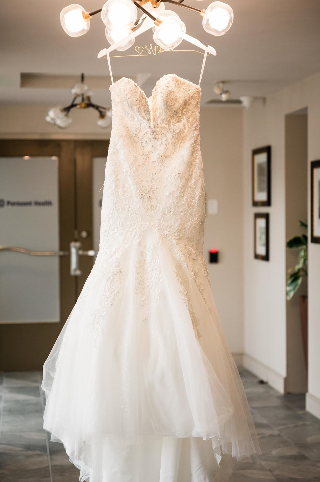 Haley's gown hanging