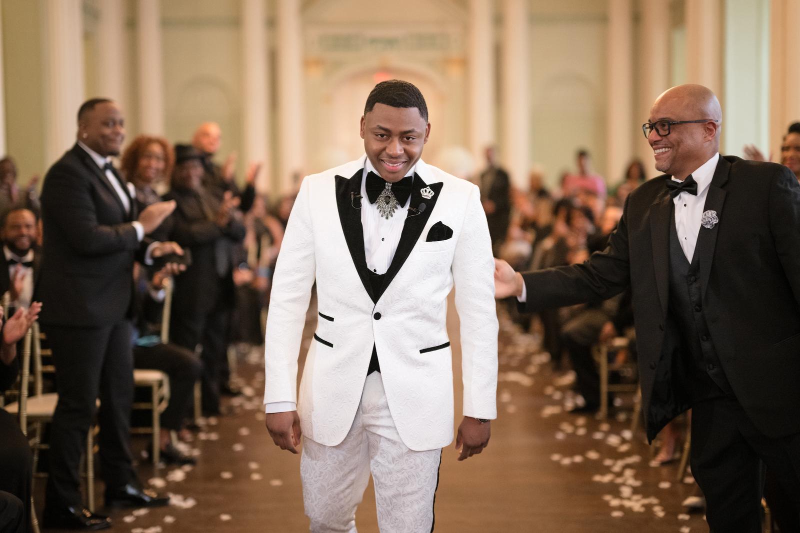 Kordel walking into the ceremony