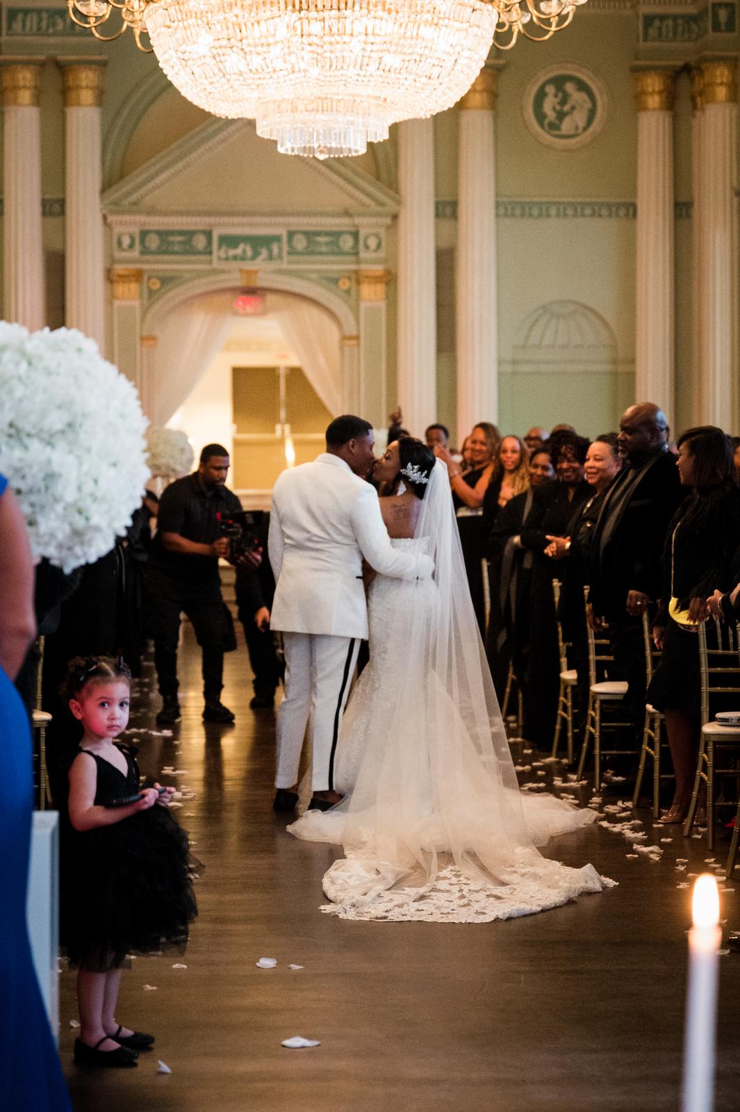 Haley and Kordel at the altar
