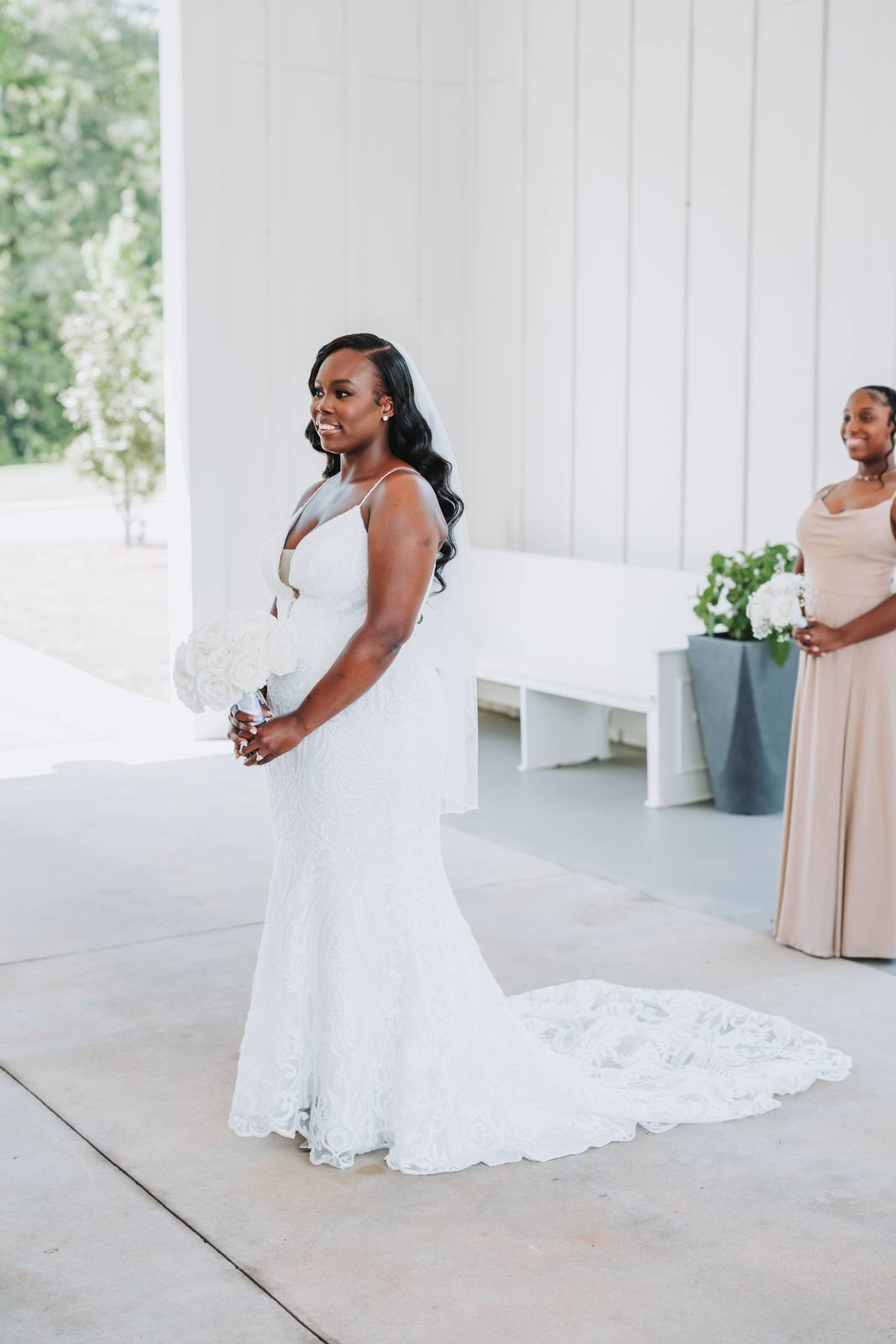 Latisha bridal portrait on the porch