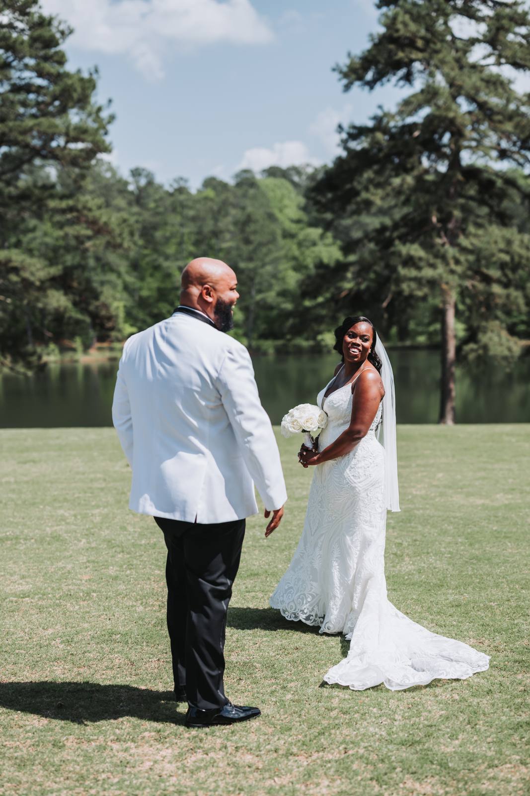 Latisha and Nate by the lake