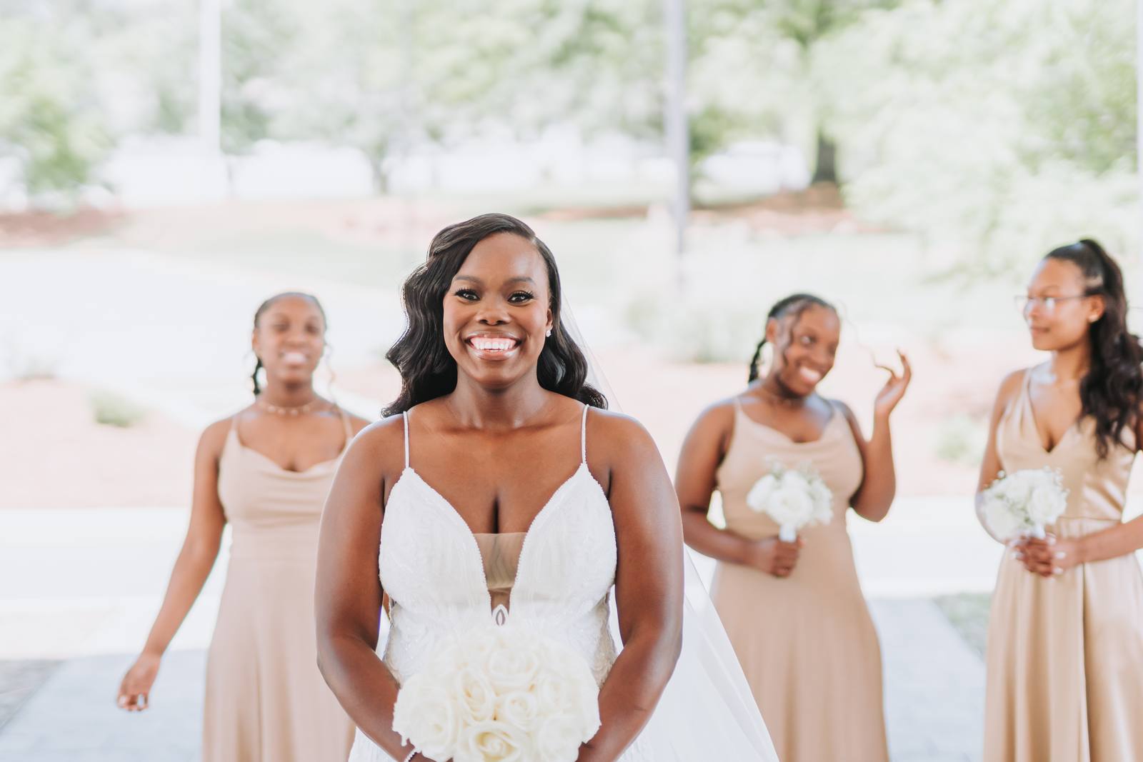 Latisha with her bridesmaids