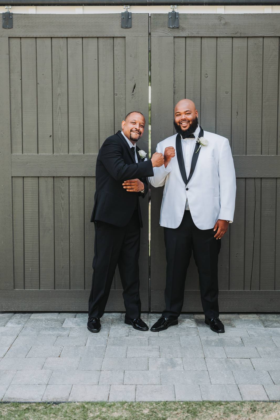 Nate with a groomsman