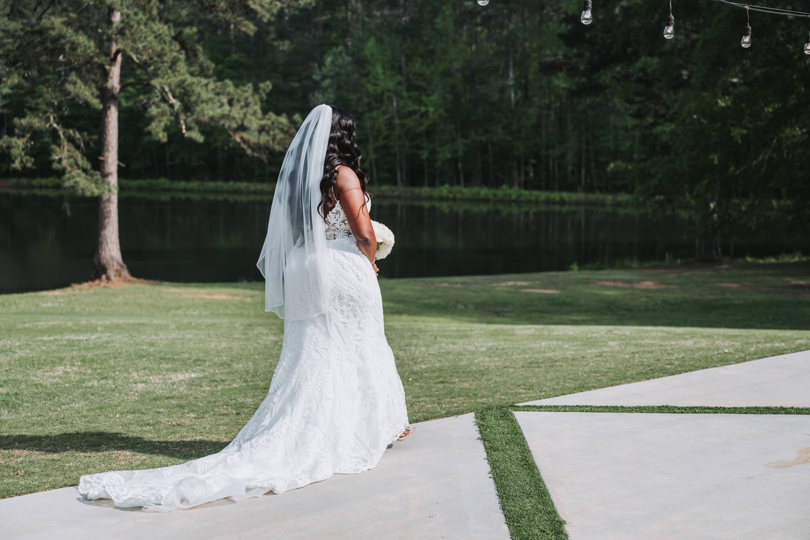 Latisha walking to the ceremony