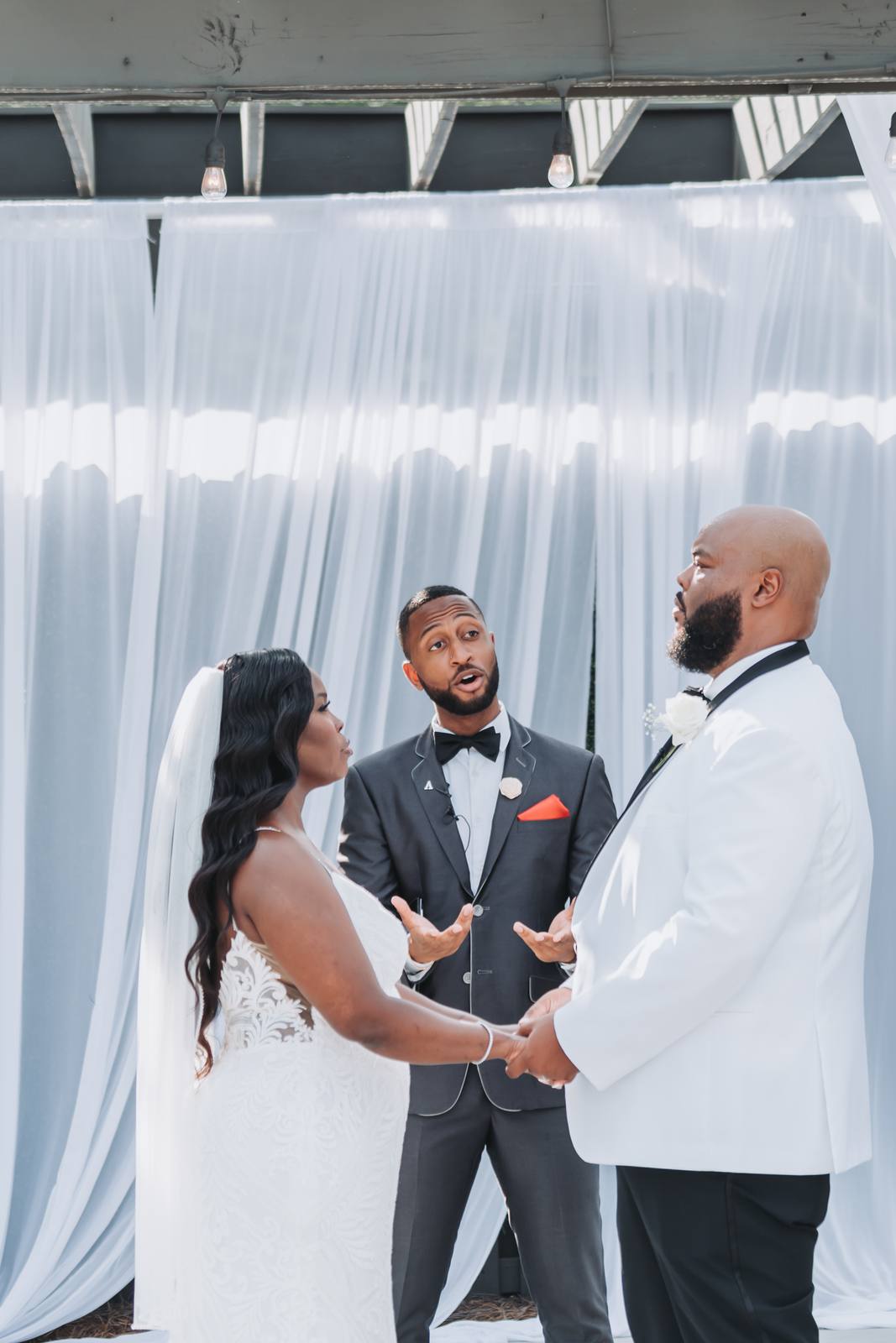 Latisha and Nate at the altar